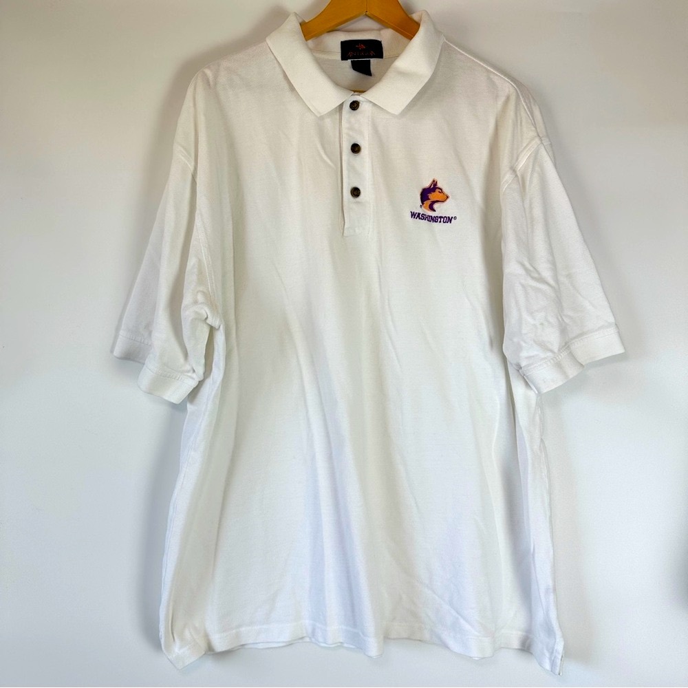 VTG Antigua Men’s XXL Embroidered University of Washington Huskies Polo Y2K UW - Picture 2 of 10